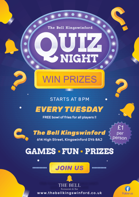 Quiz Night - The Bell - Social Media