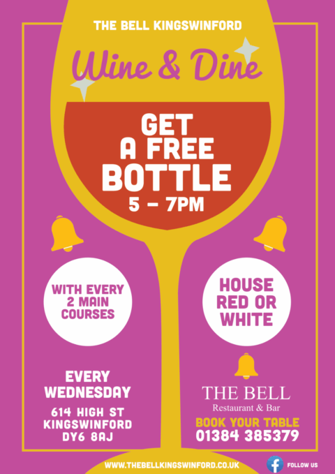 WINE HAPPY HOUR FLYER - The Bell - Social Media